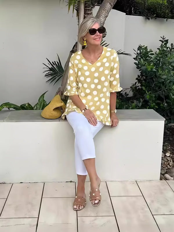 Brianna | Entspannte Polka-Dot-Tunika