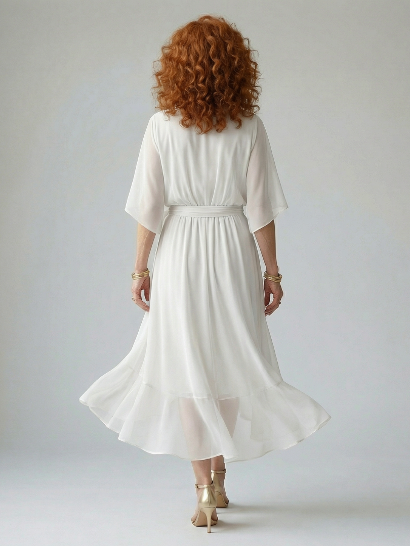 Elric | Midi-Kleid mit leichtem Drapé