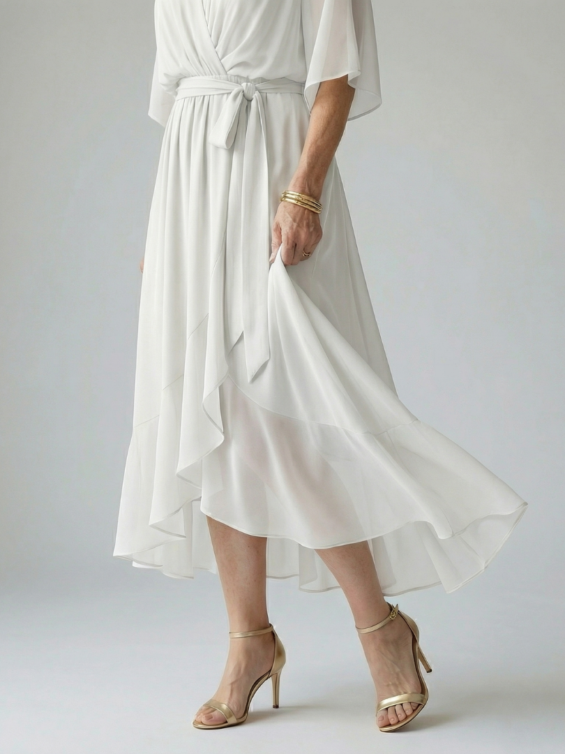 Elric | Midi-Kleid mit leichtem Drapé