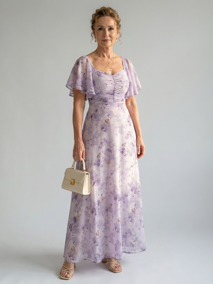 Vaelis | Midi-Kleid mit Fledermausärmeln