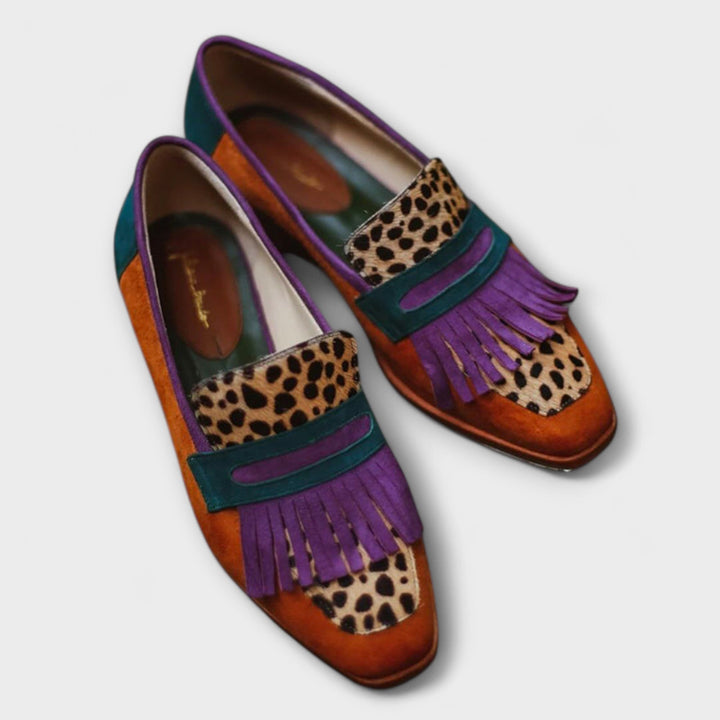Fallon – Brauner Loafer mit Leopardenprint