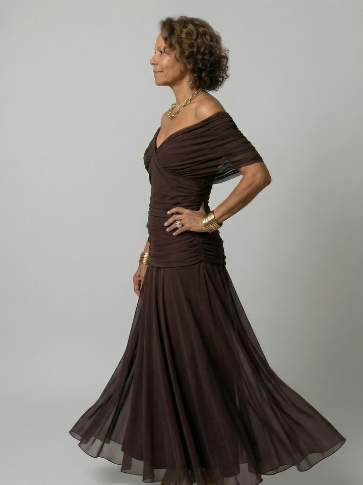 Calen | Off-Shoulder Midi Kleid