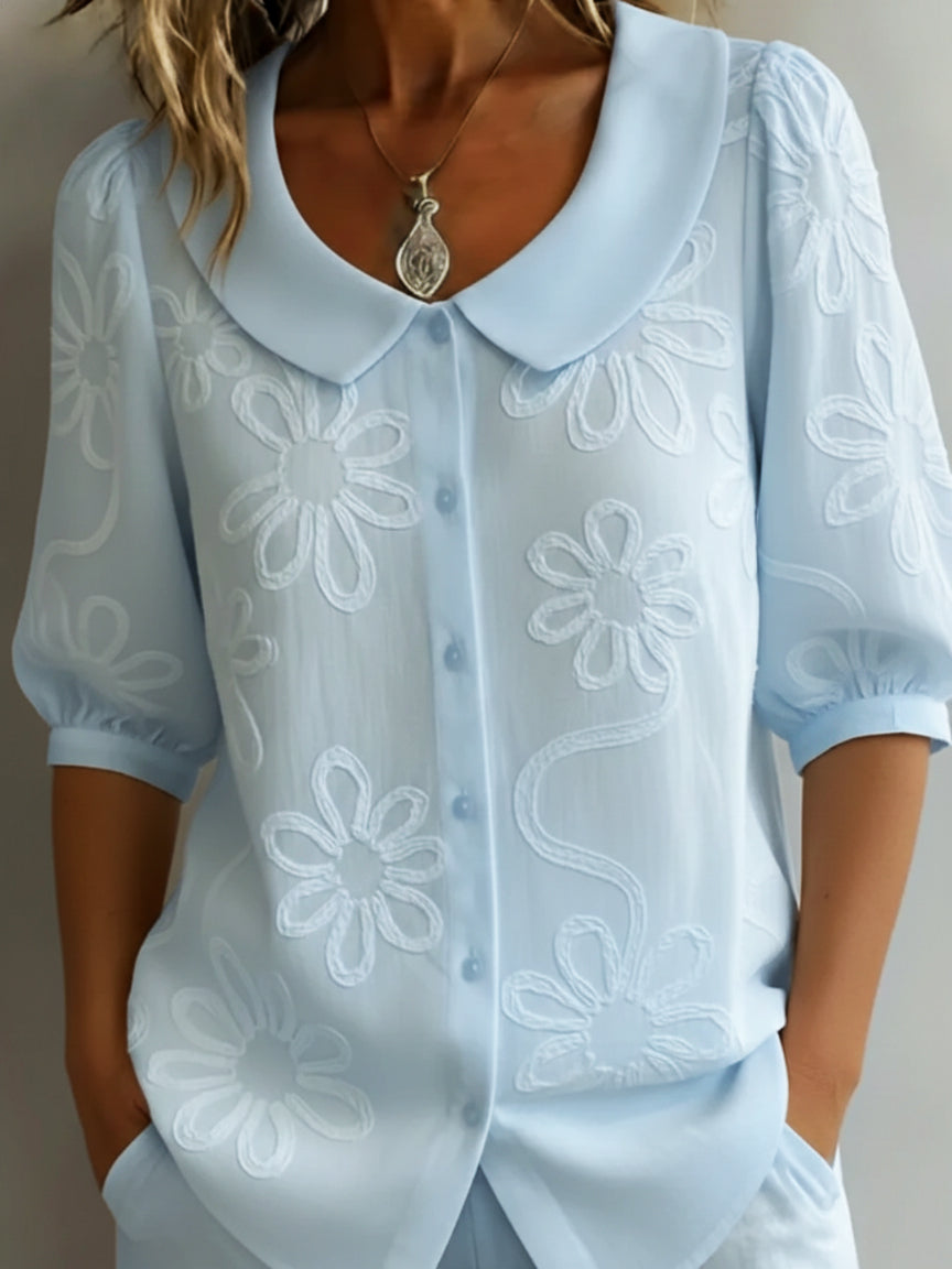 Aurélie™ — Leichte Bluse mit floralem Design und natürlicher Eleganz