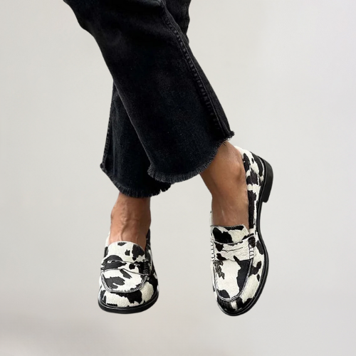 Veerle | Loafer im Kuhmuster