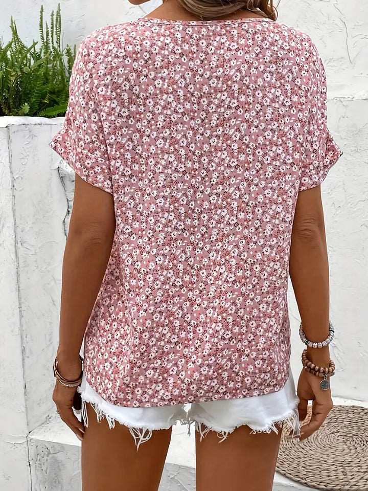 Tressa | Knopfleiste Blumenbluse