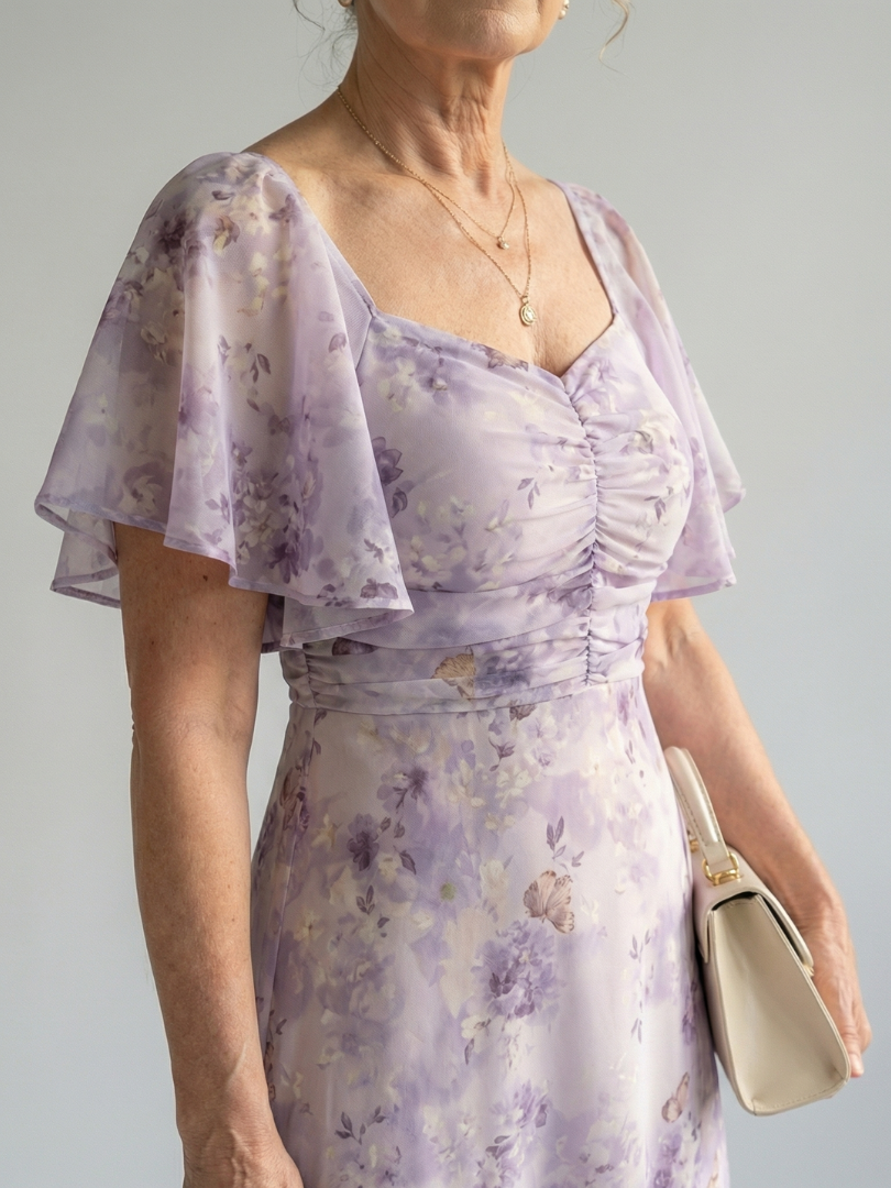 Vaelis | Midi-Kleid mit Fledermausärmeln