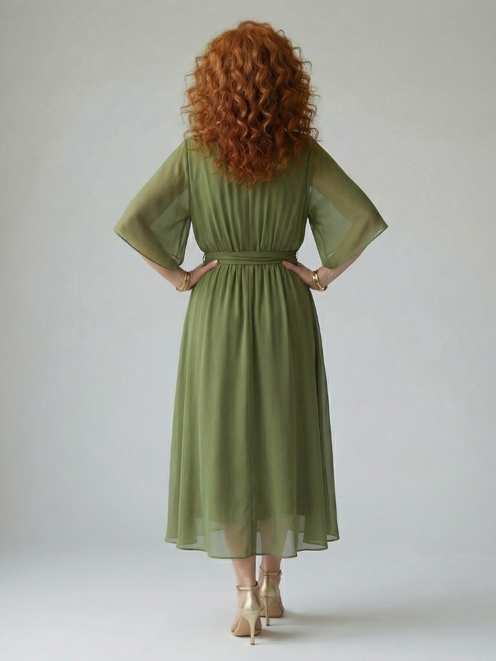 Elric | Midi-Kleid mit leichtem Drapé