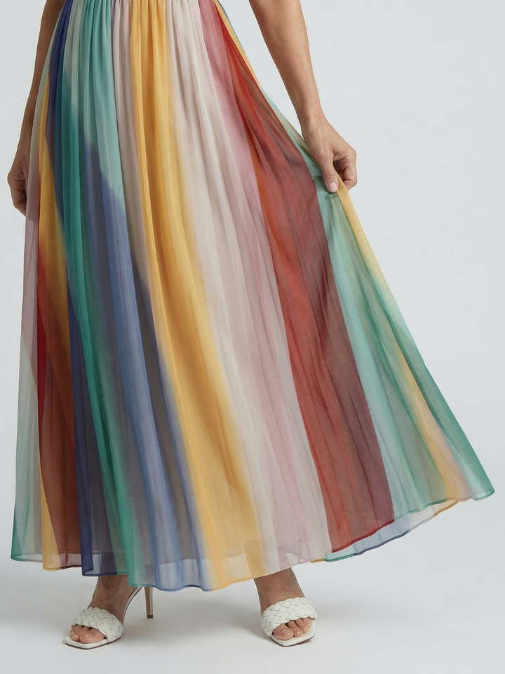 Serene | Maxikleid mit leichtem Streifenmuster