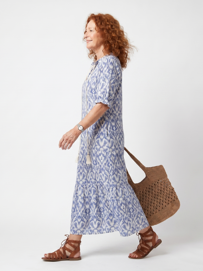 Ottoline | Midi-Kleid mit Quastenbindeband