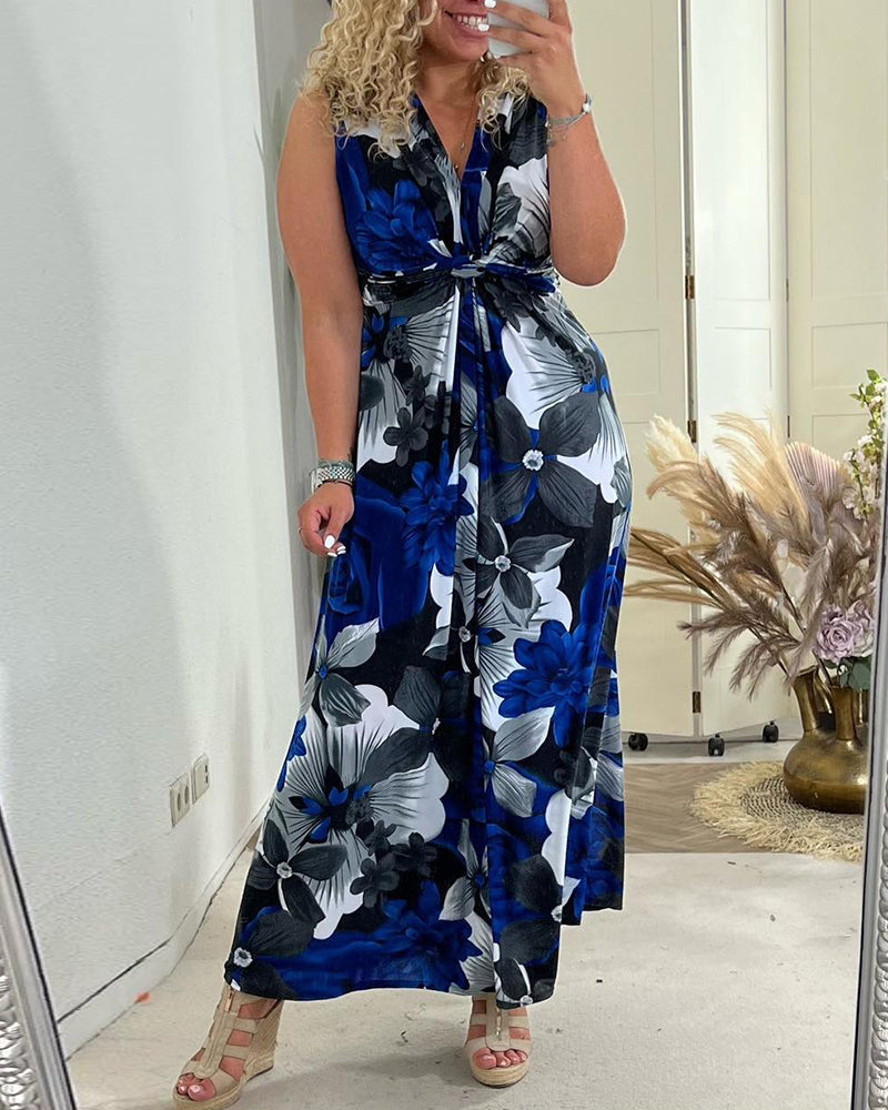 Svea | Unbekanntes Plisseekleid mit Blumenprint