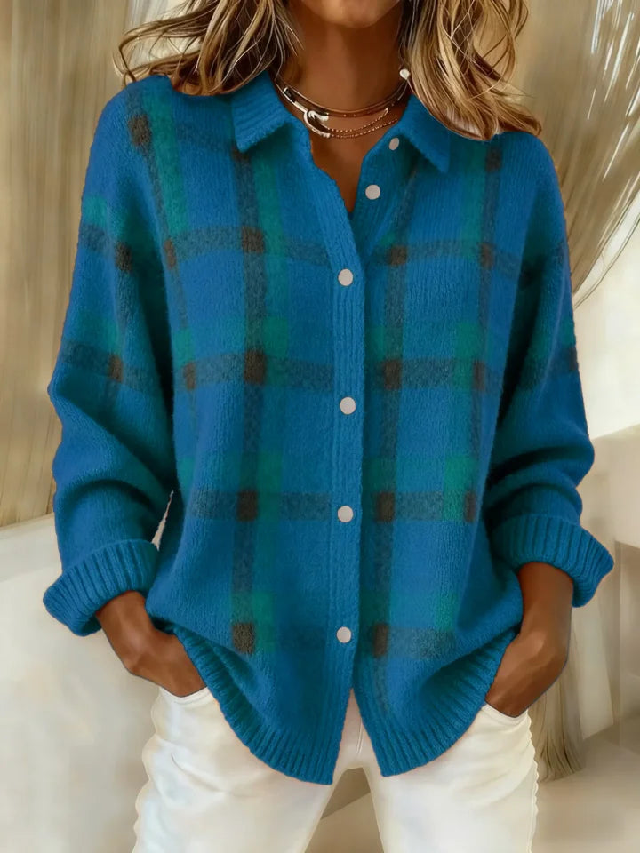 Victoria | Retro-Karopullover mit Kontrast Casual