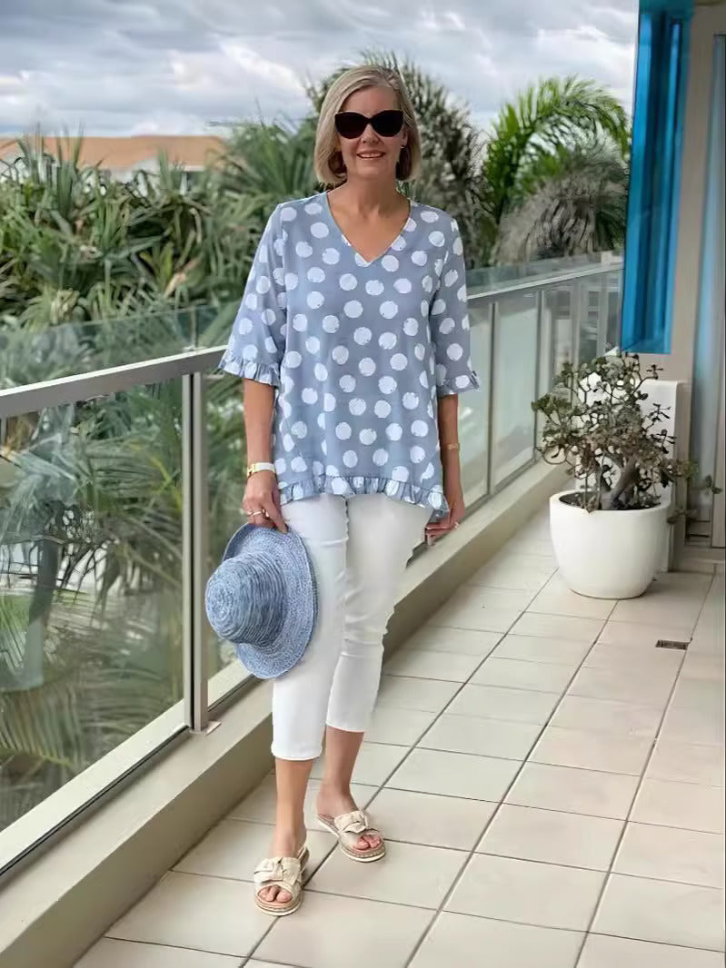 Brianna | Entspannte Polka-Dot-Tunika