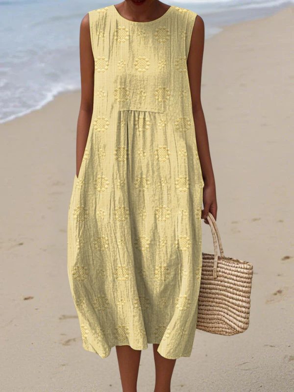 Rose™ Besticktes Midi-Kleid