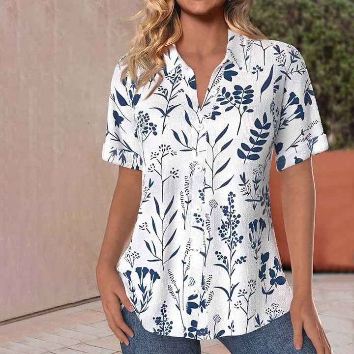 Betty | Legere Bluse mit Blattdruck