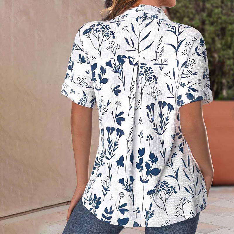 Betty | Legere Bluse mit Blattdruck