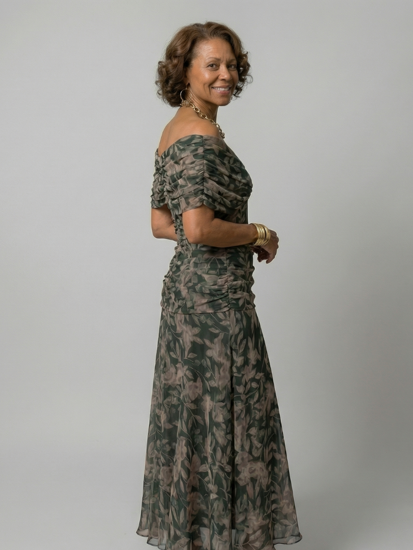 Calen | Off-Shoulder Midi Kleid