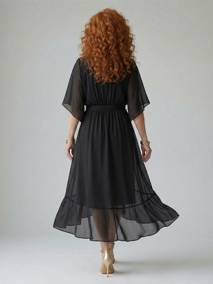 Elric | Midi-Kleid mit leichtem Drapé