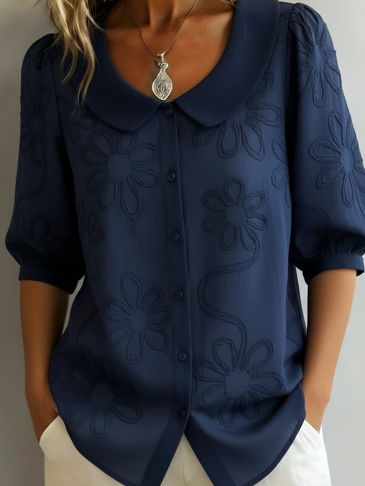 Aurélie™ — Leichte Bluse mit floralem Design und natürlicher Eleganz