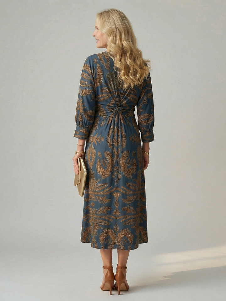 Lune | Natürlicher Wickel-Midi-Kleid