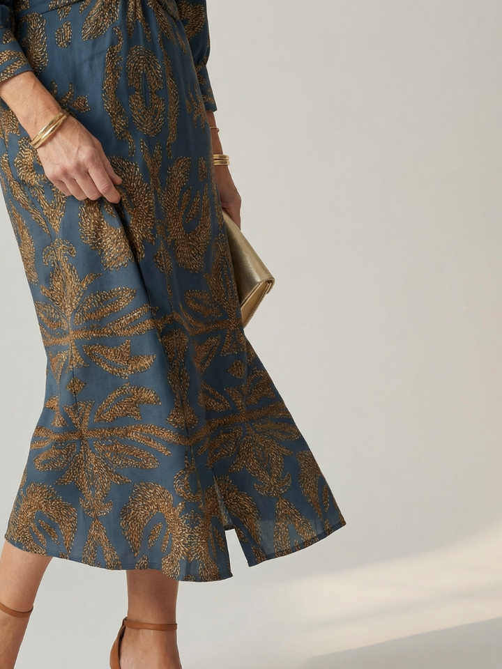 Lune | Natürlicher Wickel-Midi-Kleid