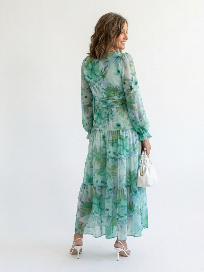 Althea | Langärmliges Blumenkleid