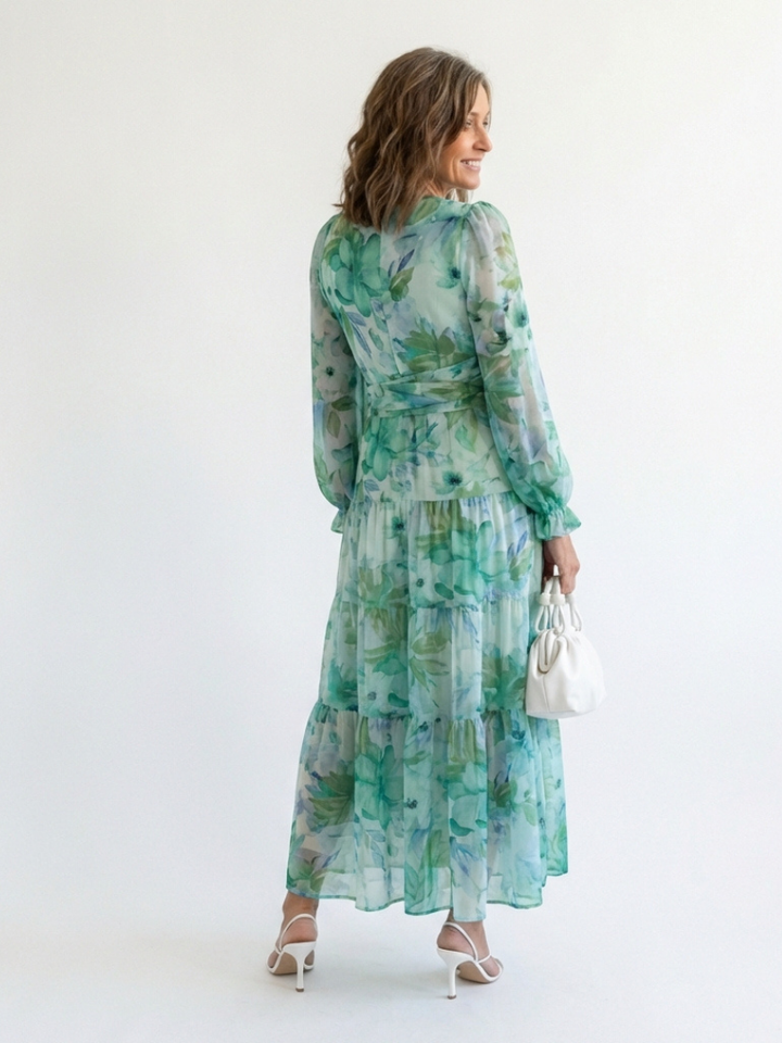 Althea | Langärmliges Blumenkleid
