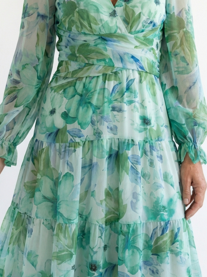 Althea | Langärmliges Blumenkleid