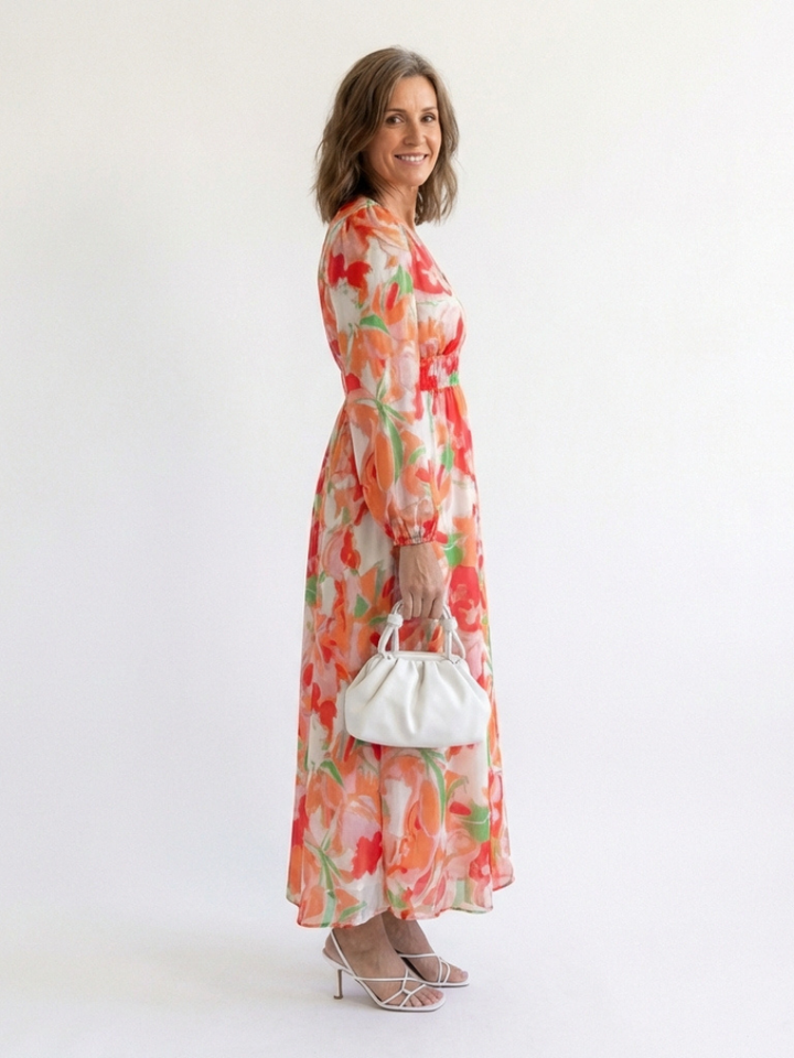 Althea | Langärmliges Blumenkleid