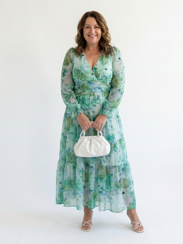 Althea | Langärmliges Blumenkleid
