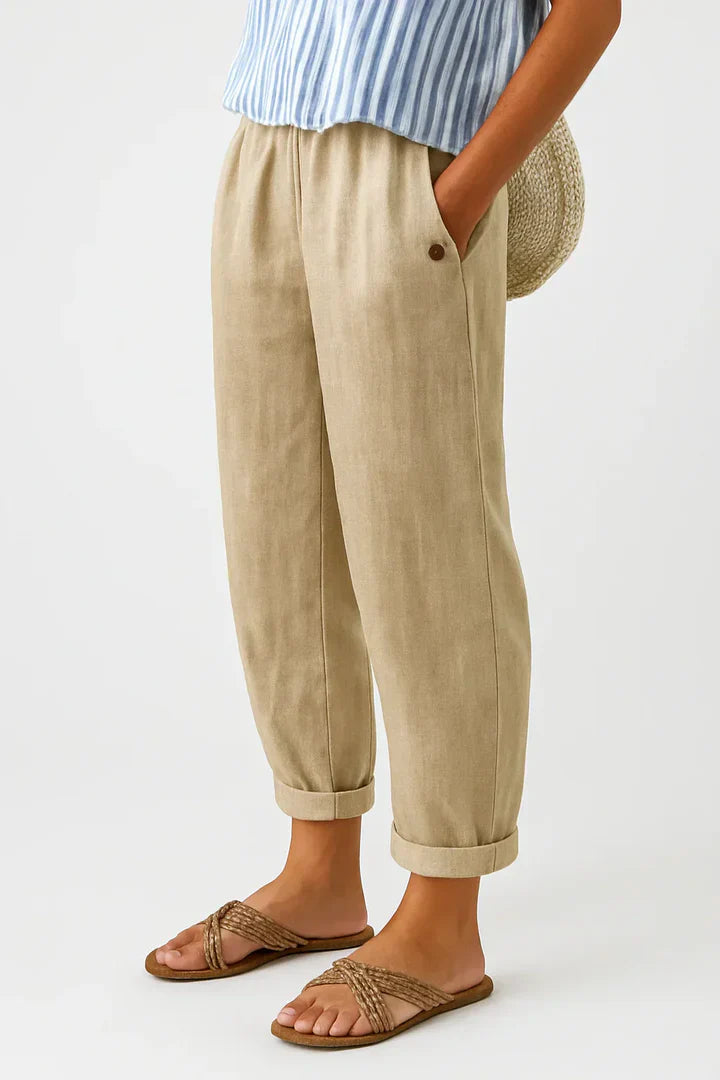 Romina™ Zeitlose Leinen-Baumwoll-Hosen
