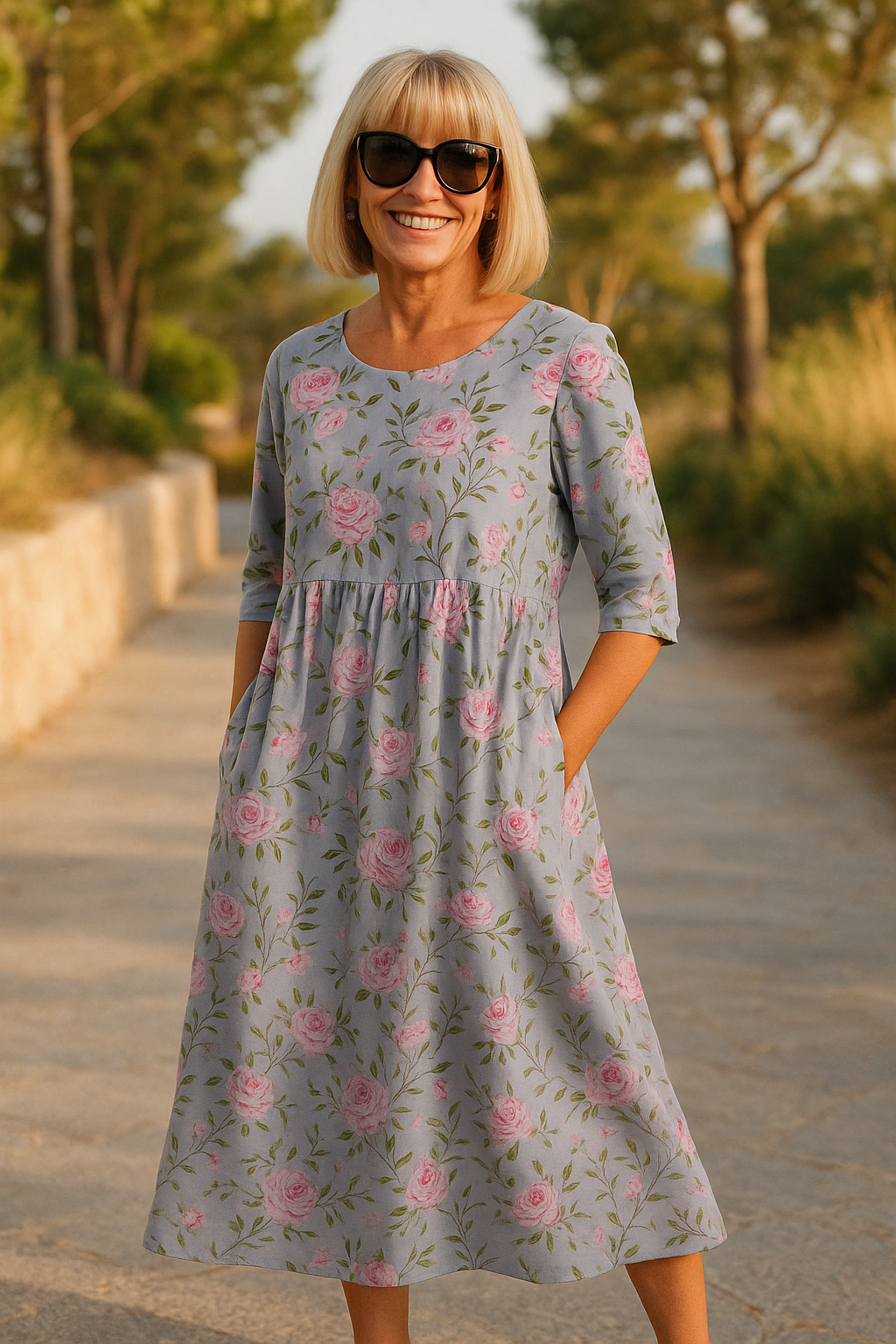 Eliza | Entspanntes Midi-Kleid - Mühelose Eleganz, täglicher Komfort