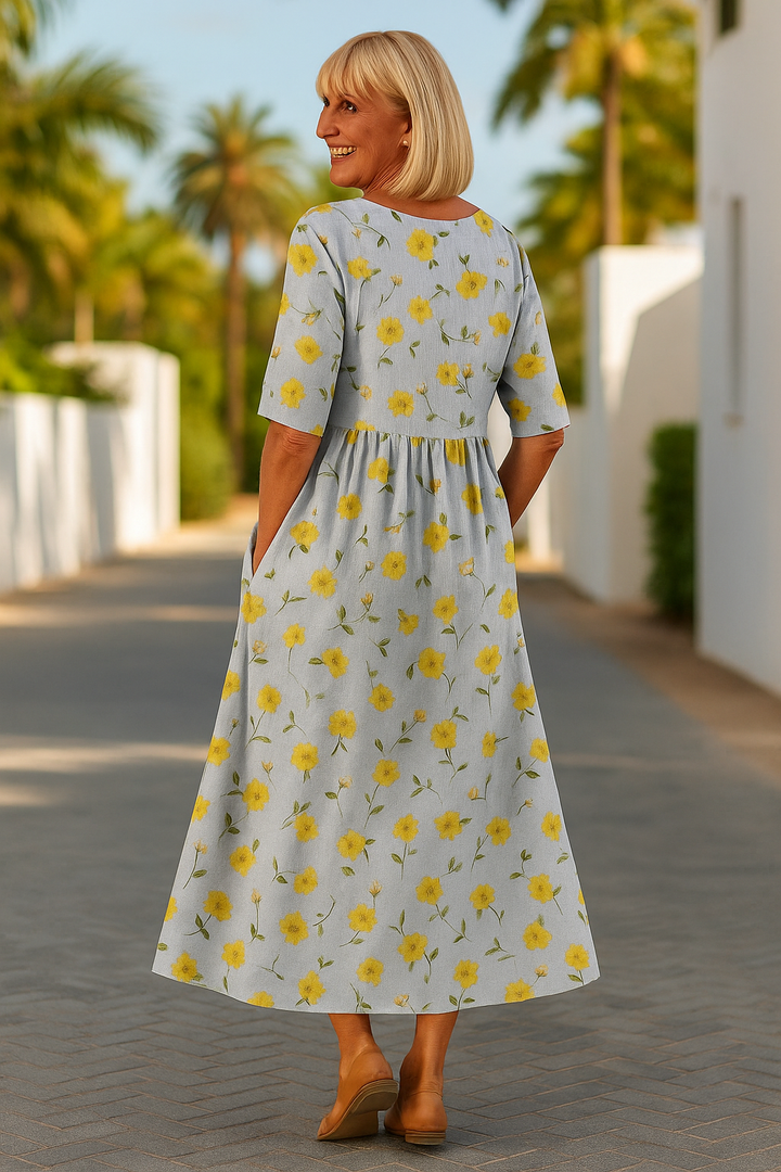 Eliza | Entspanntes Midi-Kleid - Mühelose Eleganz, täglicher Komfort