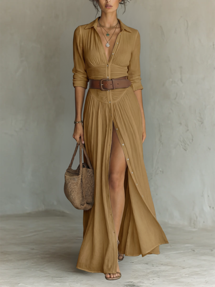 Aurelia - Elegantes Maxikleid mit Falten