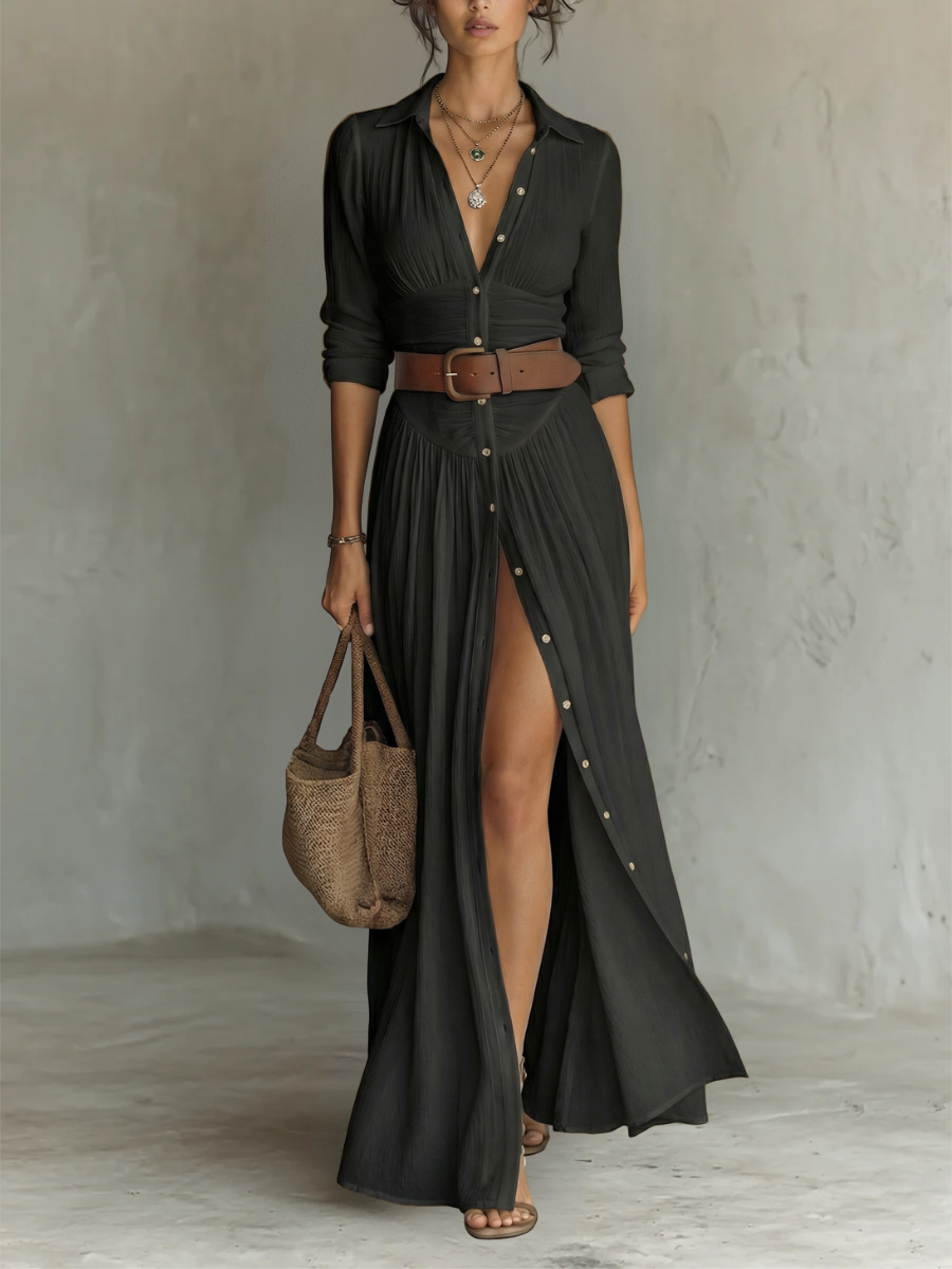 Aurelia - Elegantes Maxikleid mit Falten