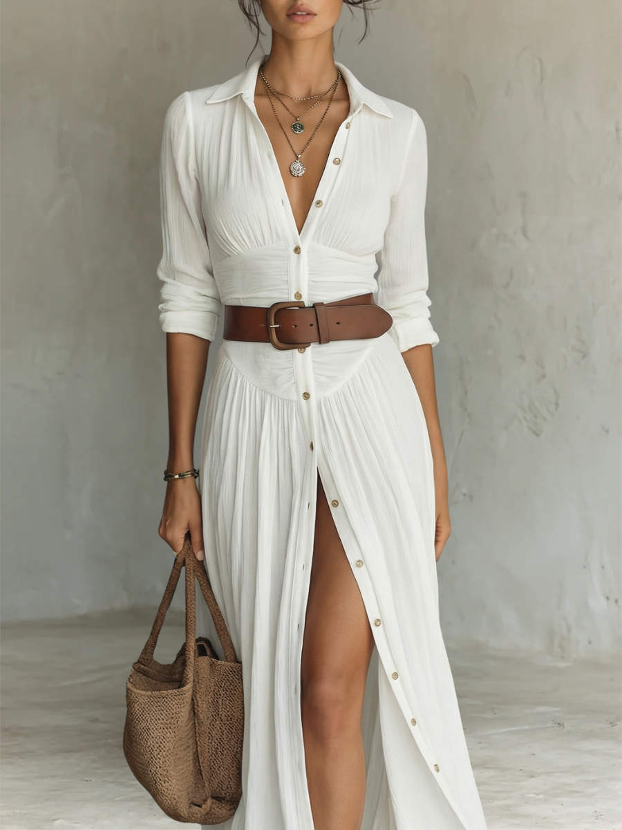 Aurelia - Elegantes Maxikleid mit Falten