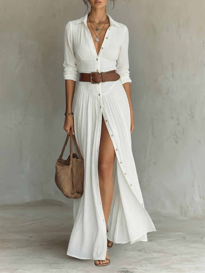 Aurelia - Elegantes Maxikleid mit Falten