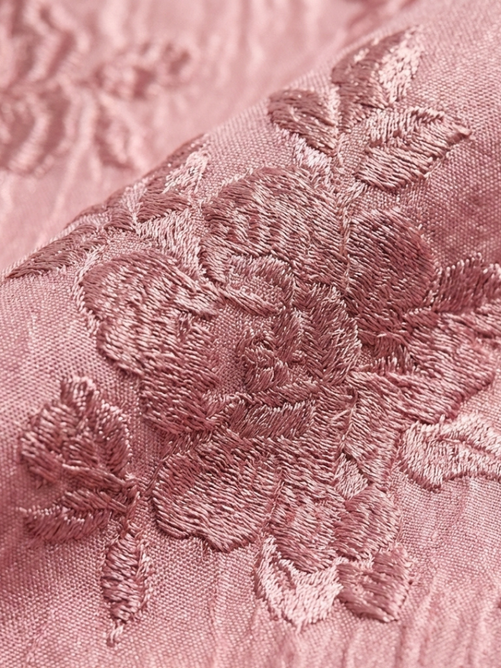 Xanthea | Kurzärmliges, gebundenes, florales Maxikleid mit Struktur