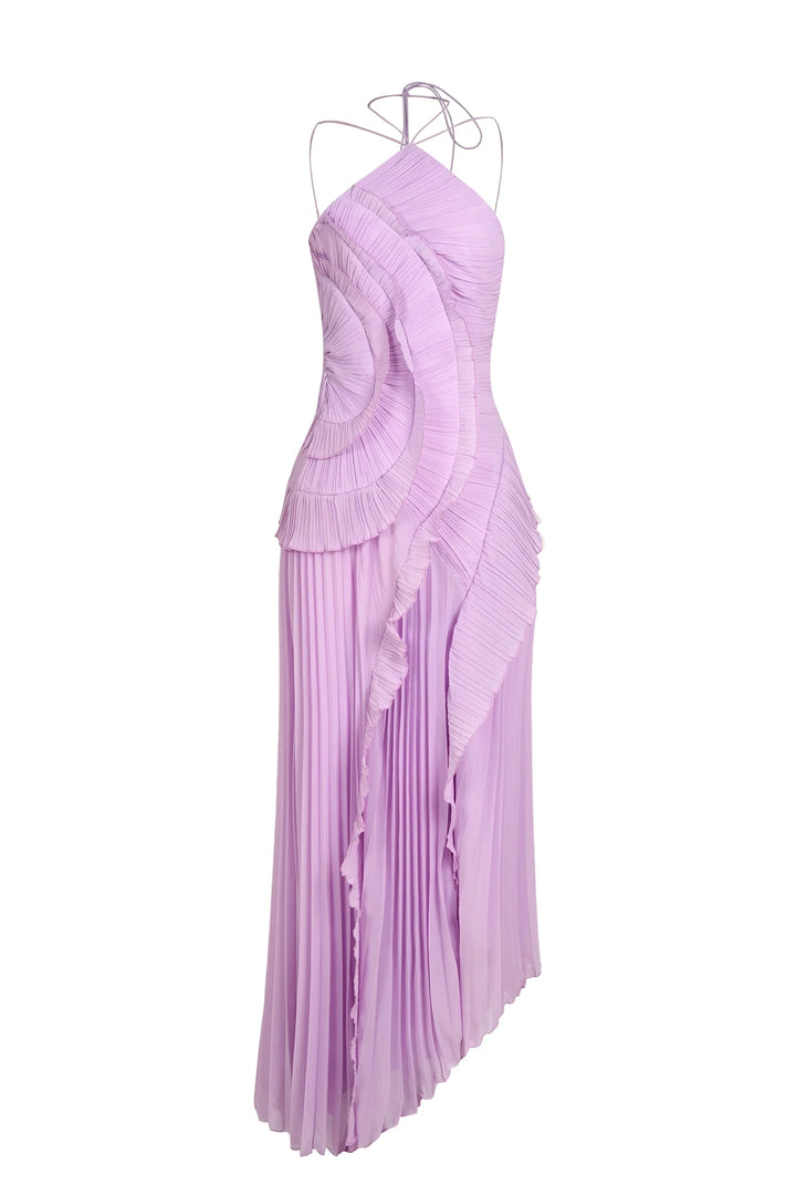 Eliza | Elegantes Rüschensh Maxi-Kleid für Damen