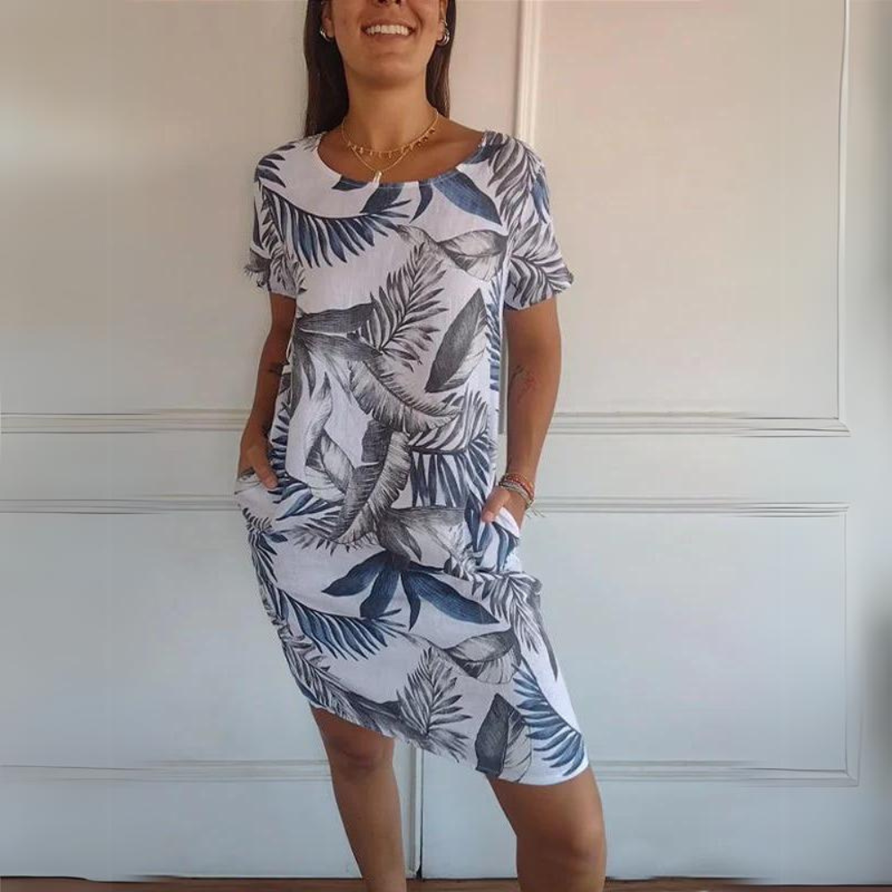 Marije | Bequemes Kleid mit Beefhalsausschnitt