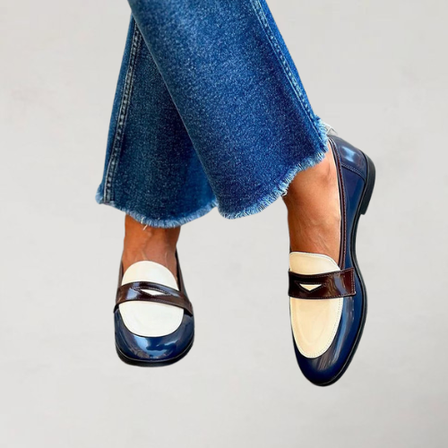 Marleen | Marineblauer Loafer