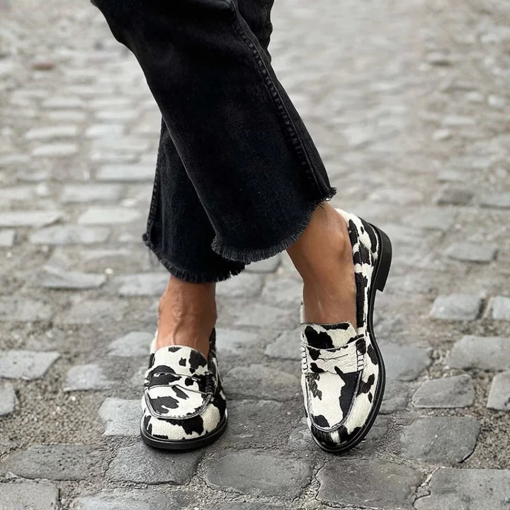 Veerle | Loafer im Kuhmuster