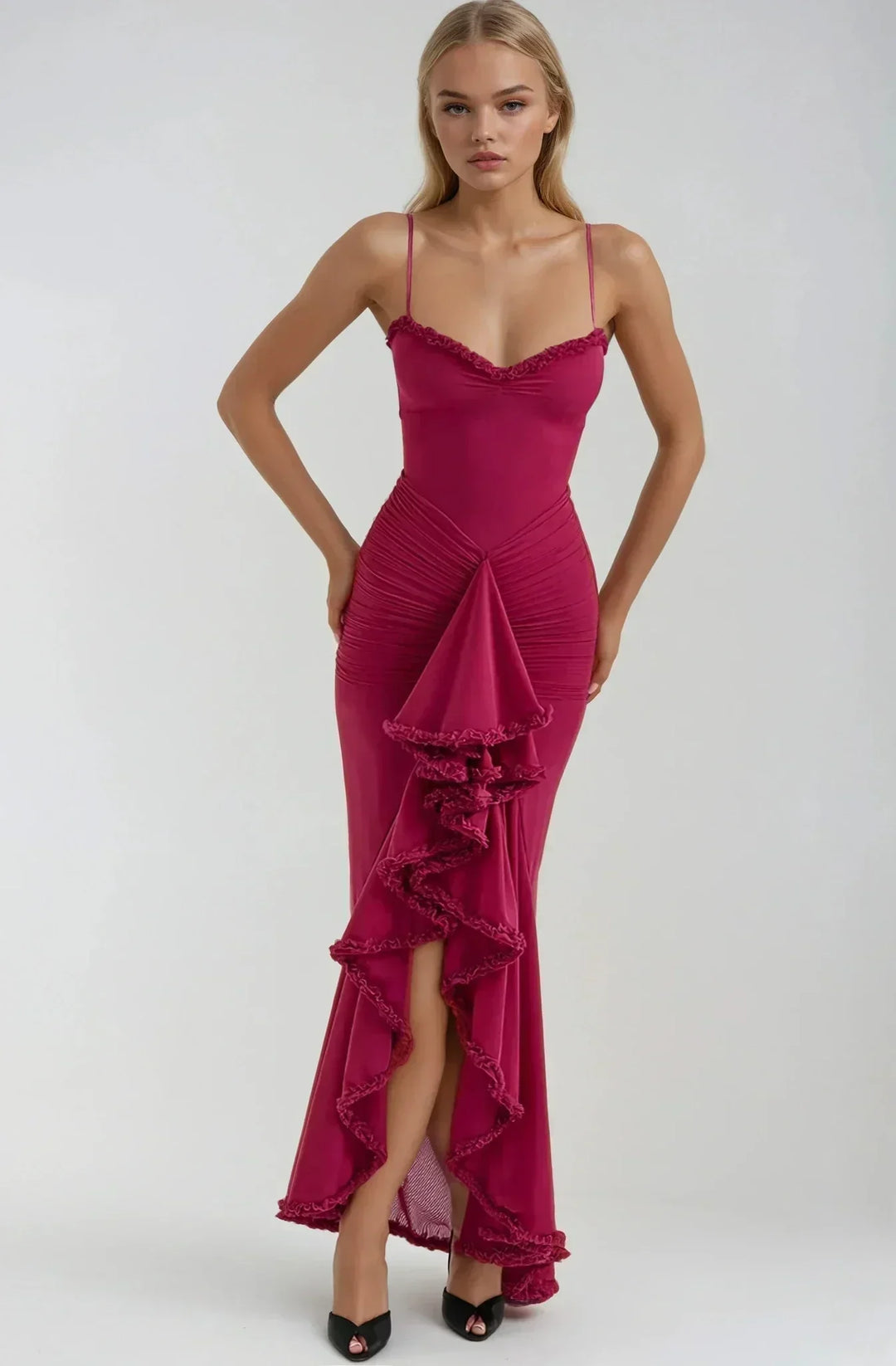 Chloe™ | Gelbes Mesh-Kleid