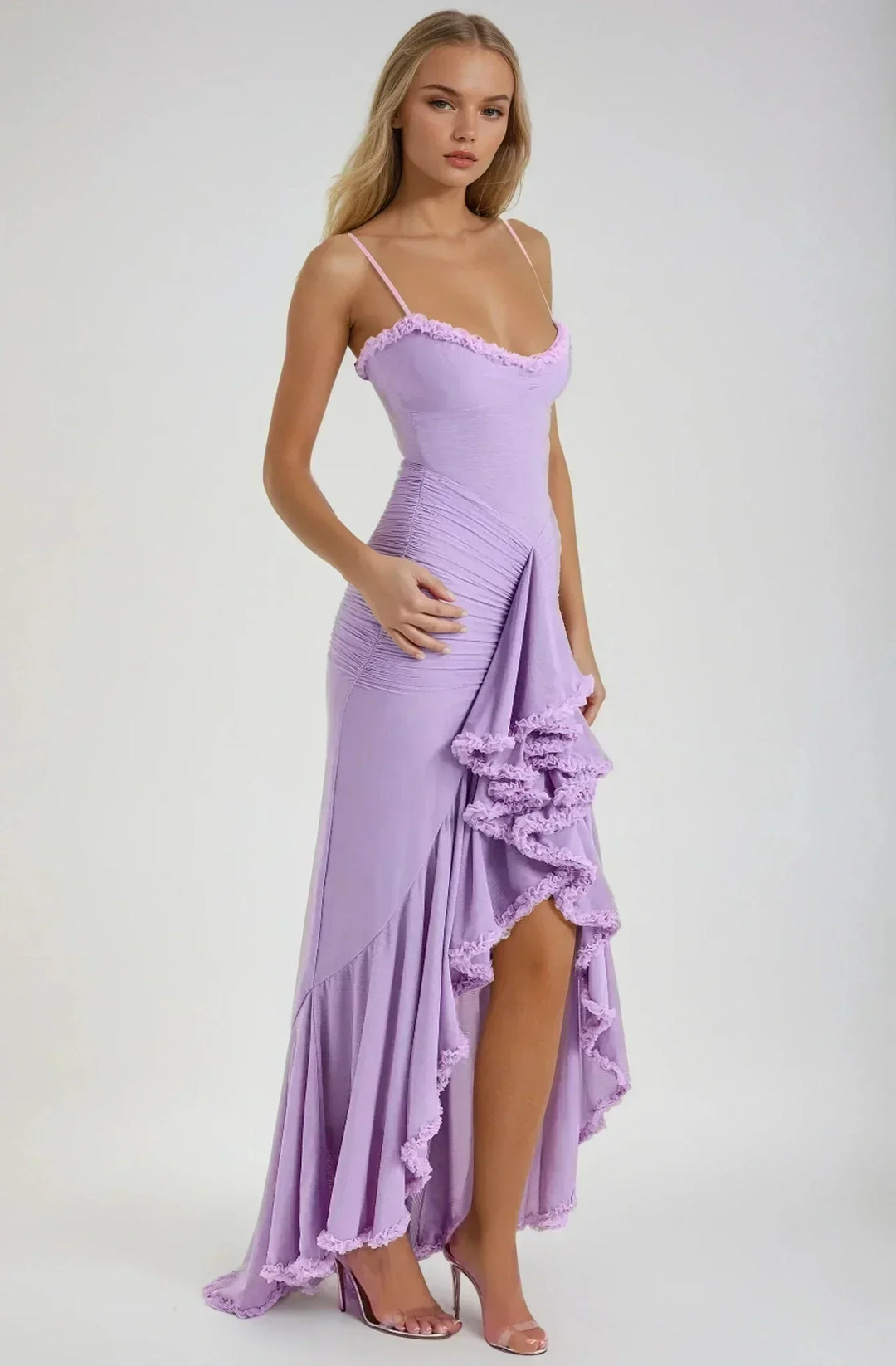 Chloe™ | Gelbes Mesh-Kleid