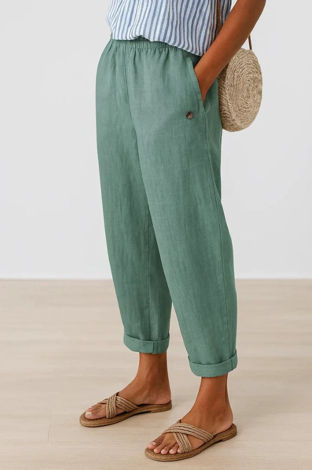 Romina™ Zeitlose Leinen-Baumwoll-Hosen