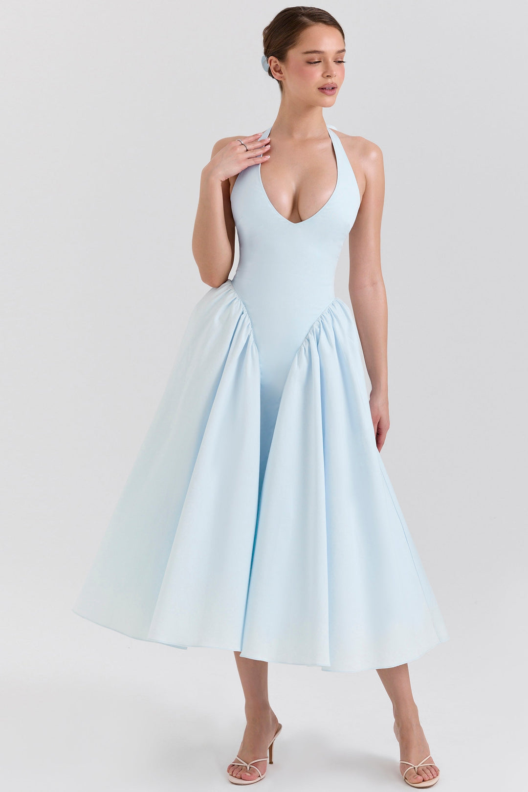 Shannah | Elegantes Midi-Kleid aus Ton