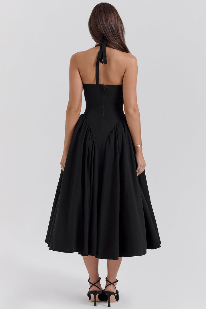 Shannah | Elegantes Midi-Kleid aus Ton
