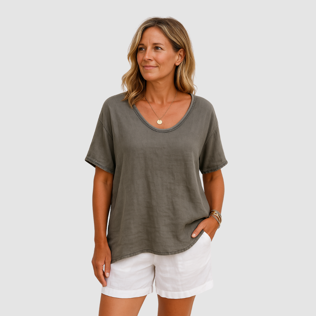 Madison™ Bequemes Lockeres T-Shirt
