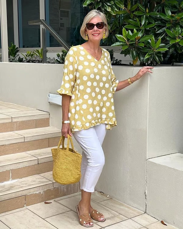 Brianna | Entspannte Polka-Dot-Tunika