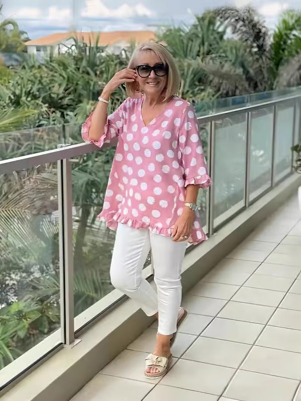 Brianna | Entspannte Polka-Dot-Tunika