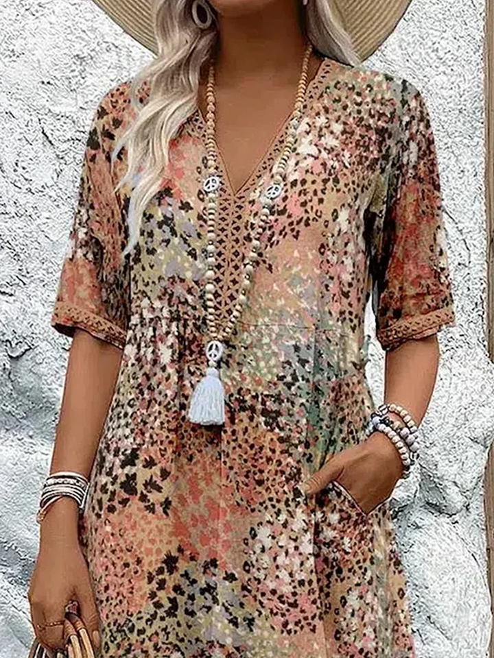 Andrea | Lebhaftes Midi-Kleid